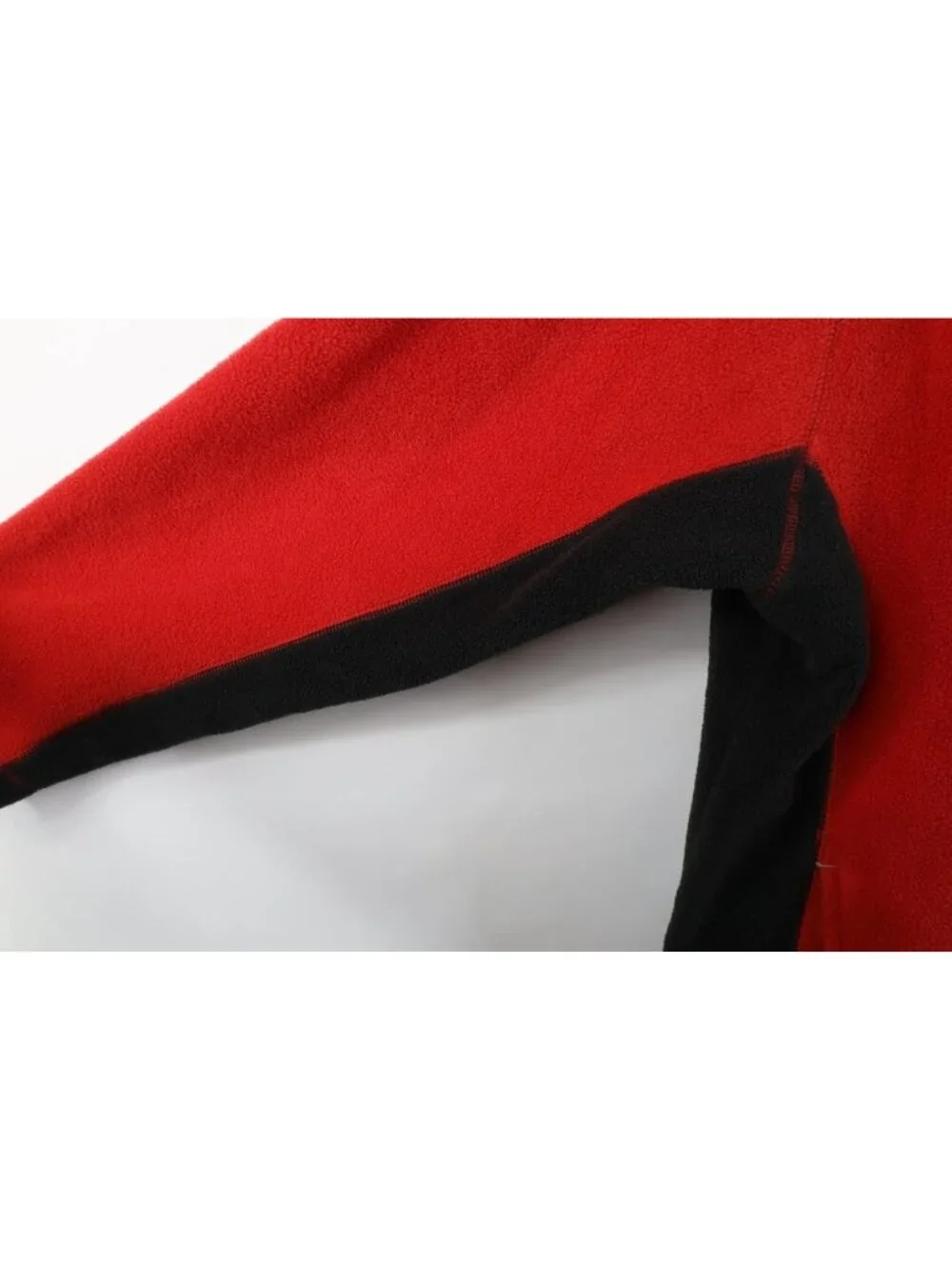 Vintage 90s Y2K Gap Mens Large Color Block 1/4 Zip Fleece Pullover Sweater Red